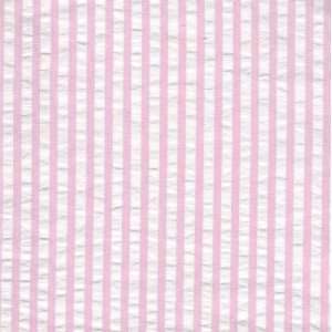  seersucker pink stripe fabric