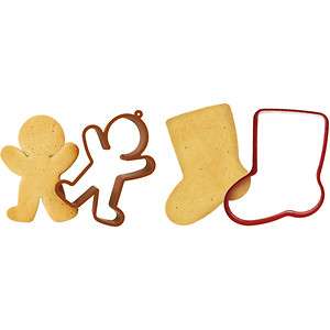   SHAPERS CUTTERS Christmas Holiday Baking Gingerbread Man & Stocking