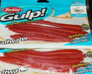 ct. Berkley Gulp Saltwater 8 Sandworm Fishing Lures! **BRAND NEW 