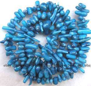 10mm Beautiful Blue Ocean Coral Freeform Beads 15  