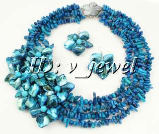 description condition brand new gems shell turquoise blue coral hand 