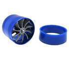 blue aluminum turbo air intake fan gas fuel saver efficiency