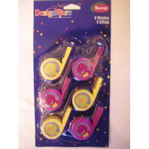    Barney the Purple Dinosaur Whistles ~ 6 pc Set Toys & Games