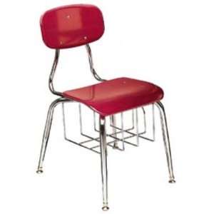   157 BB, Armless Classroom Plastic Chair, Book Basket