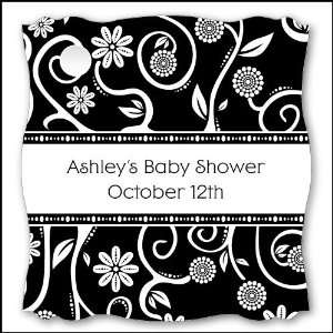  Modern Floral Black & White   20 Personalized Baby Shower 