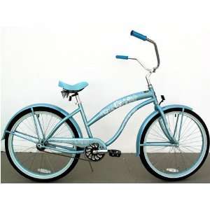 GreenLine Beach Cruiser Bicycle   BC106 Womens Baby Blue 
