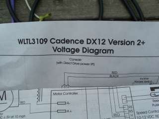 Weslo Cadence DX12 Treadmill   Voltage Diagram  
