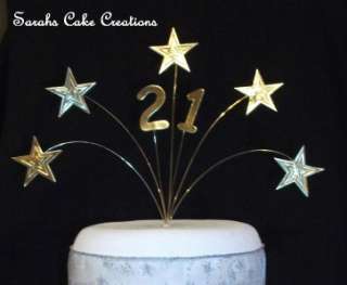 Birthday/Anniversary Star Cake Topper Decoration  