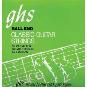  GHS Strings Classical Guitar Set (Clear Nylon, Silver 