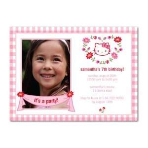  Birthday Party Invitations   Hello Kitty: Floral Heart By 