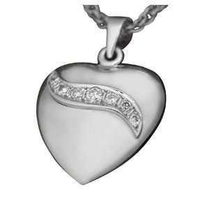  Cremation Jewelry Heart Pendant with Band of Birthstones Jewelry