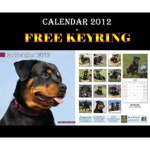  ROTTWEILER DOGS CALENDAR 2012 + FREE KEYRING Office 