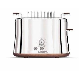 KRUPS KH754 Silver Art Collection 2 Slice Toaster with Bun Warmer and 
