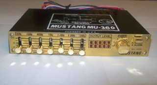 Mustang MU 360G 7 Band Graphic Equalizer Booster +alarm  