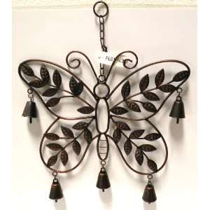  Butterfly Indoor Outdoor Decor w/Wind Chimes Bells.Antique 