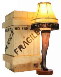 26 A Christmas Story Desktop Leg Lamp in Wood Crate  