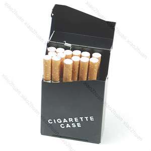 Travel Aluminum Cigar Cigarette Case Box 20 PCS Black  