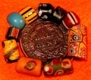 Antique Venetian Trade Beads Old Mix Of All Good Beads  