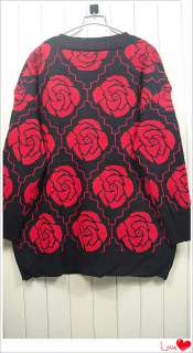 New Korea Women Rose Thicken Knitting Sweater ZGX180R Cardigan Outwear 