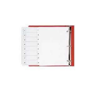   Dividers, 1 5, 5 Tab, Clear (SPR01830) Category Index Dividers
