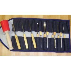   Swiss Made 12 Pc. Carving Set w/Tool Roll & Mallet