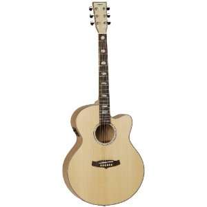  Tanglewood Super Jumbo Acoustic Guitar with Solid Spruce 