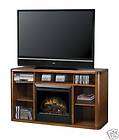   burnished walnut media center TV electric fireplace w 23 firebox