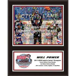 Will Power Sublimated 12x15 Color Plaque  Details 2011 IRL Champion 
