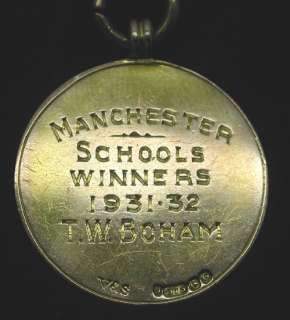 1930s VINTAGE SOLID GOLD FOOTBALL & CRICKET MEDALS  
