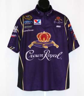 Matt Kenseth Crown Royal Race Used NASCAR Pit Crew Shirt Size XL 