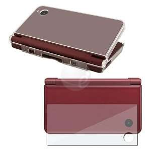  Clear Crystal Hard Case + Lcd Shield Film For Nintendo Dsi 