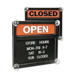 Headline Sign 3727   Double Sided Open/Closed Sign w/Plastic Push 