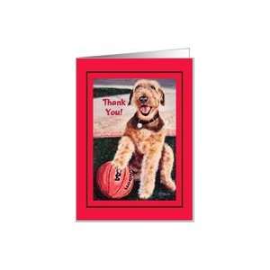  Thank You Basketball Coach   Airedale Dog Card Health 