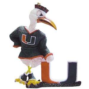   Miami Hurricanes University Mascot Hanging Ornament