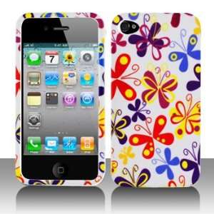 com Blue Yellow Purple Multi Color Butterfly Design Snap on Hard Skin 