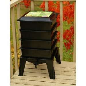   Factory 360 Recycled Plastic Worm Composter   Black