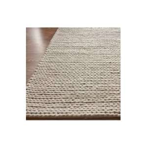 Contemporary Area Rugs White 6 x 9 100% Wool Hand Woven Cable Chunky 
