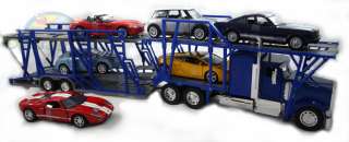 INTERNATIONAL AUTO CARRIER DIECAST 1:32 MODEL TRUCK WITH SIX CARS SET 