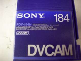 SONY 184 PDV 184N DVCAM DIGITAL VIDEO CASSETTE TAPE  