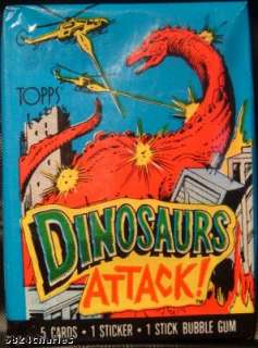 DINOSAURS ATTACK  TOPPS 1988 TRADING CARDS GORE BLOOD  