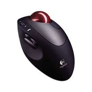 Optical TrackMan Cordless Mouse, 6 Button/Scroll, Programmable, Black/
