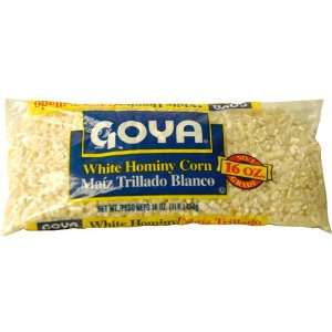Goya White Hominy Corn   Maiz Trillado Blanco:  Grocery 