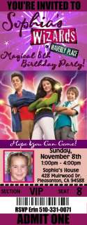 WIZARDS OF WAVERLY PLACE Birthday Party Invitations  