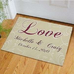   Love Doormat Wedding Gift Doormat Custom Printed Door Mat  