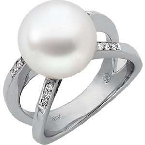  South Sea Cultured Pearl & Diamond Ring Diamond Designs Jewelry
