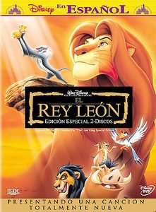 The Lion King DVD, 2003, 2 Disc Set, Platinum Edition Spanish Language 