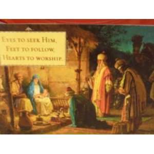 Christian Christmas Cards Eyes to Seek Him Wise Men Praising Baby 