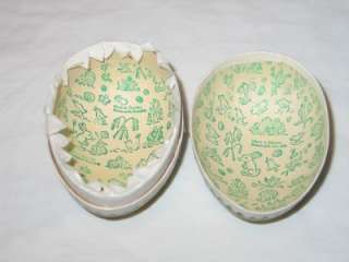 This is for a old gdr german paper mache easter egg candy container
