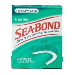  Sea Bond Lower Denture Adhesive Wafers Fresh Mint 15 