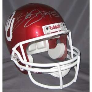  Bob Stoops Autographed Oklahoma Sooners Full Size Helmet 